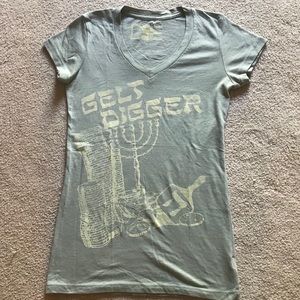 Urban Outfitters Gelt Digger Green Jewish T Shirt